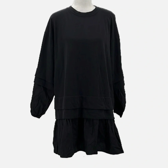 Vero Moda VMulva Long Sleeve Short Sweat Dress in Black - NWOT - Size Small - Picture 3 of 8